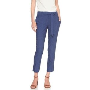 Bannana Republic Chambray Tie-Waist Ankle Pants